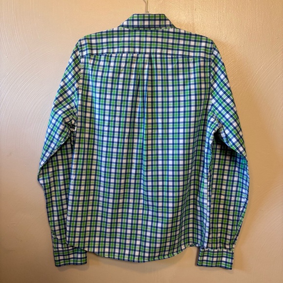 Abercrombie & Fitch Mens Muscle Fit‎ Plaid Button Down Shirt Size XL Blue Green - Picture 4 of 5